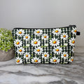 Pouch - Floral Olive Gingham Daisy