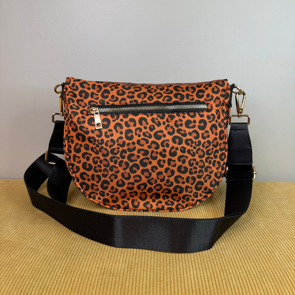 The Roni Nylon Crossbody - Caramel Animal