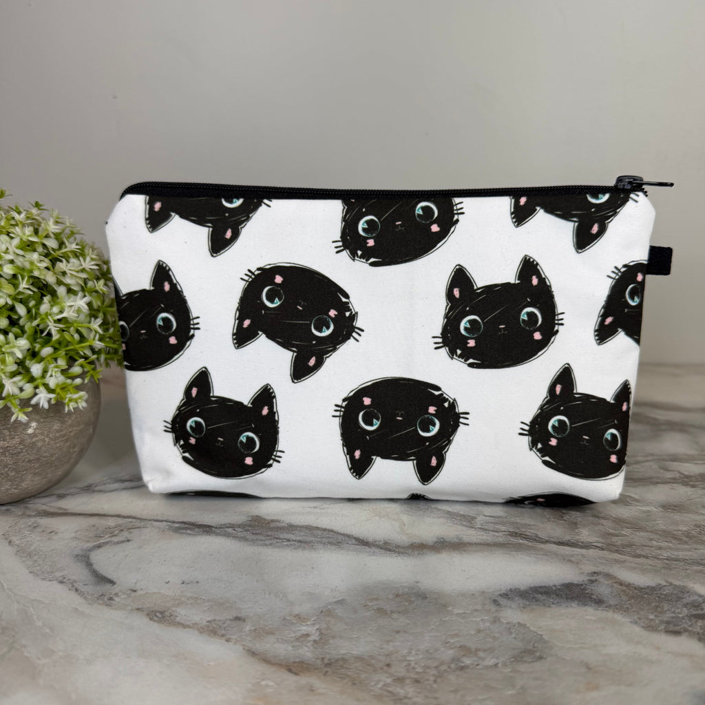 Pouch - Cat, Black Cat Heads