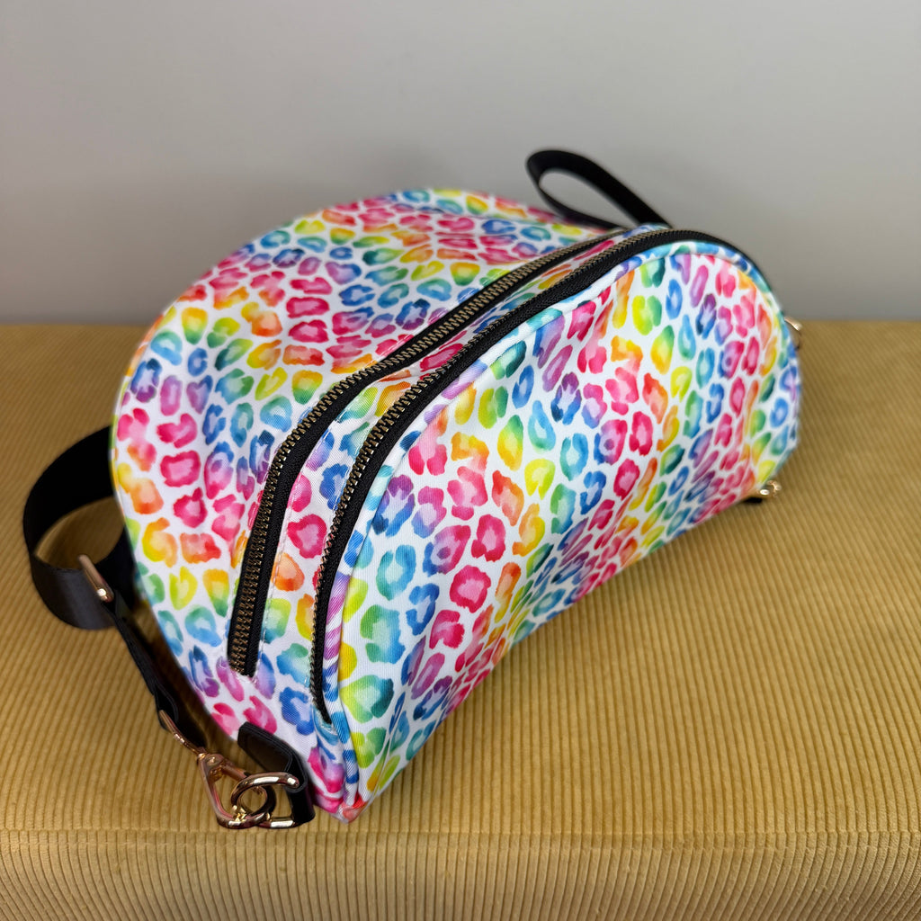The Roni Nylon Crossbody - Lighter Rainbow Animal