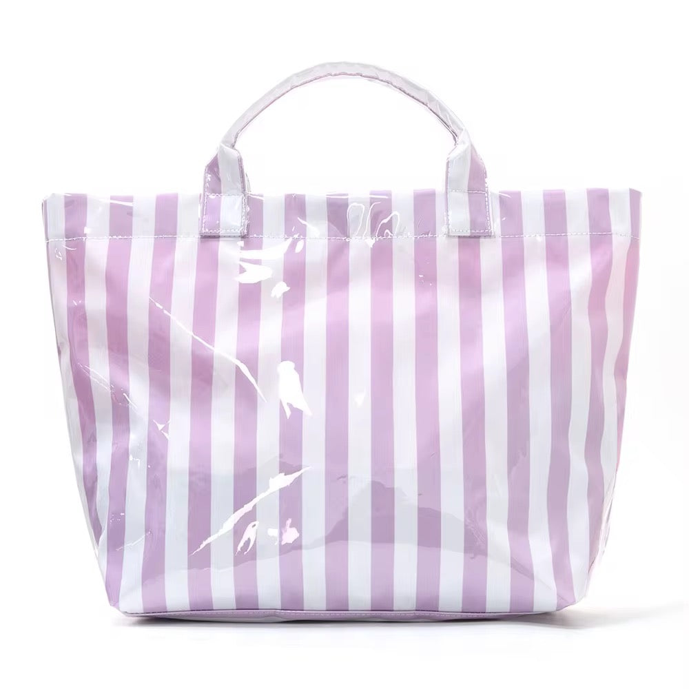 April Vinyl Tote Bag - Stripes