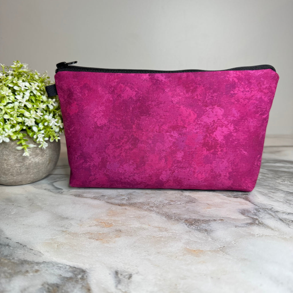 Pouch - Solid, Maroon Acid Wash