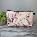 Pouch - Floral Purple Lavender Cherry Blossom