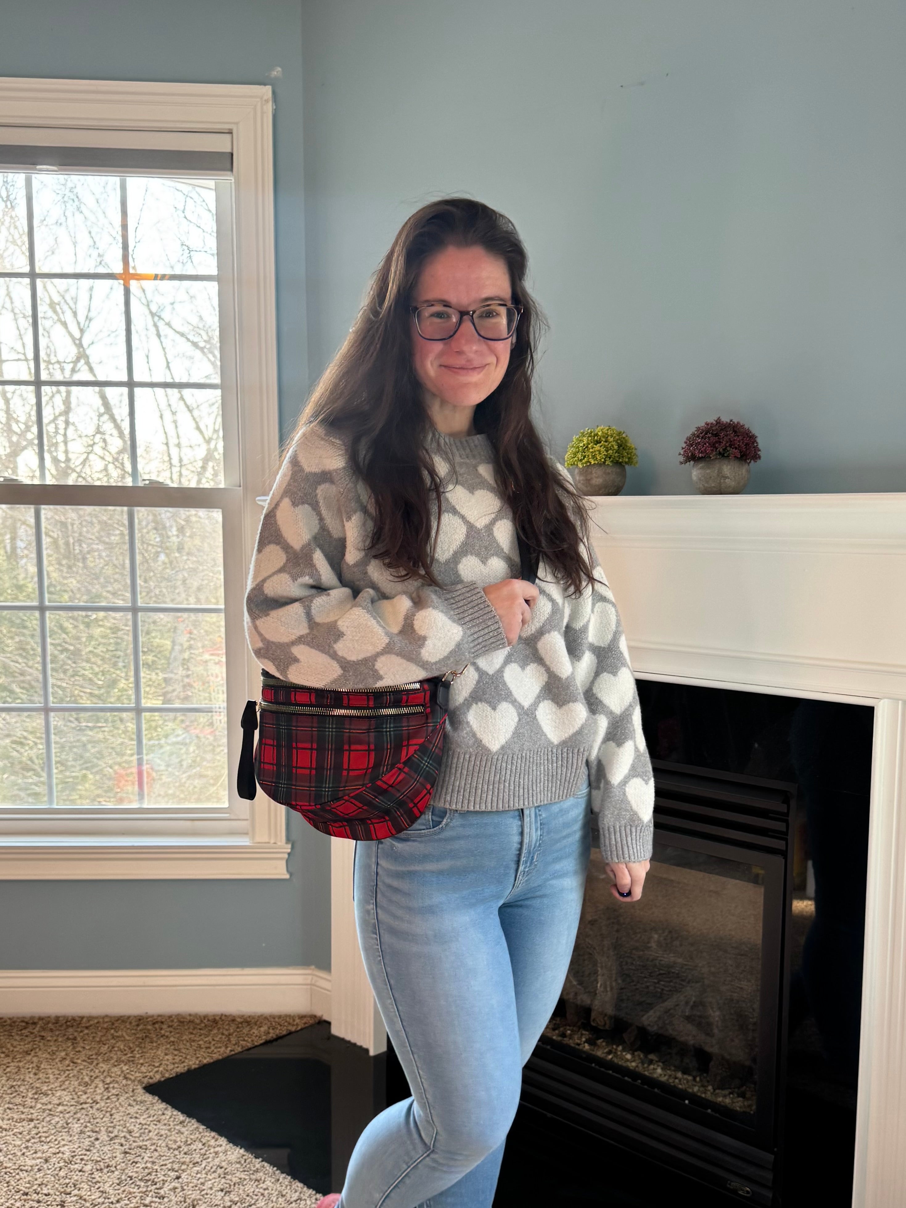The Roni Nylon Crossbody - Red Plaid