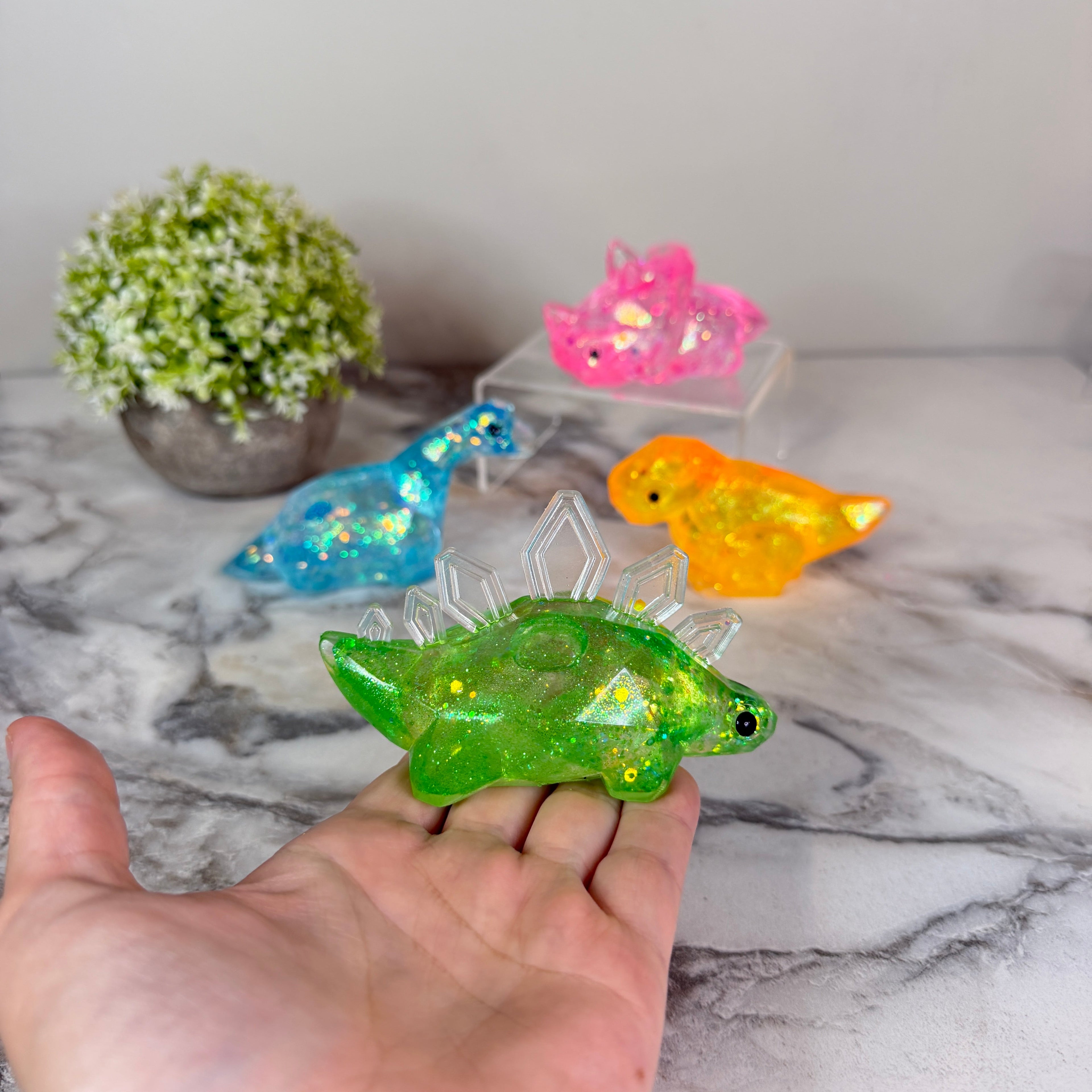 Squishy Toy - Glitter Dinosaur