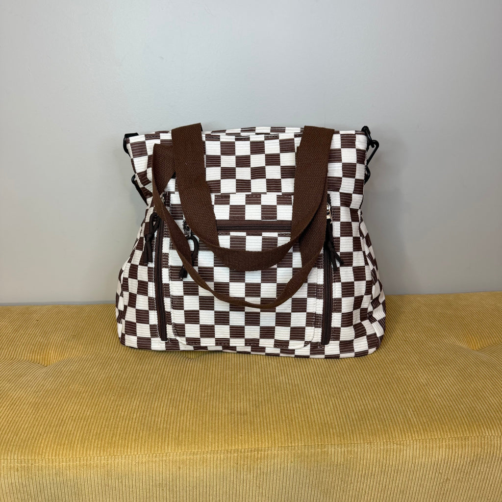 Caitlin Handbag - Corduroy Checker