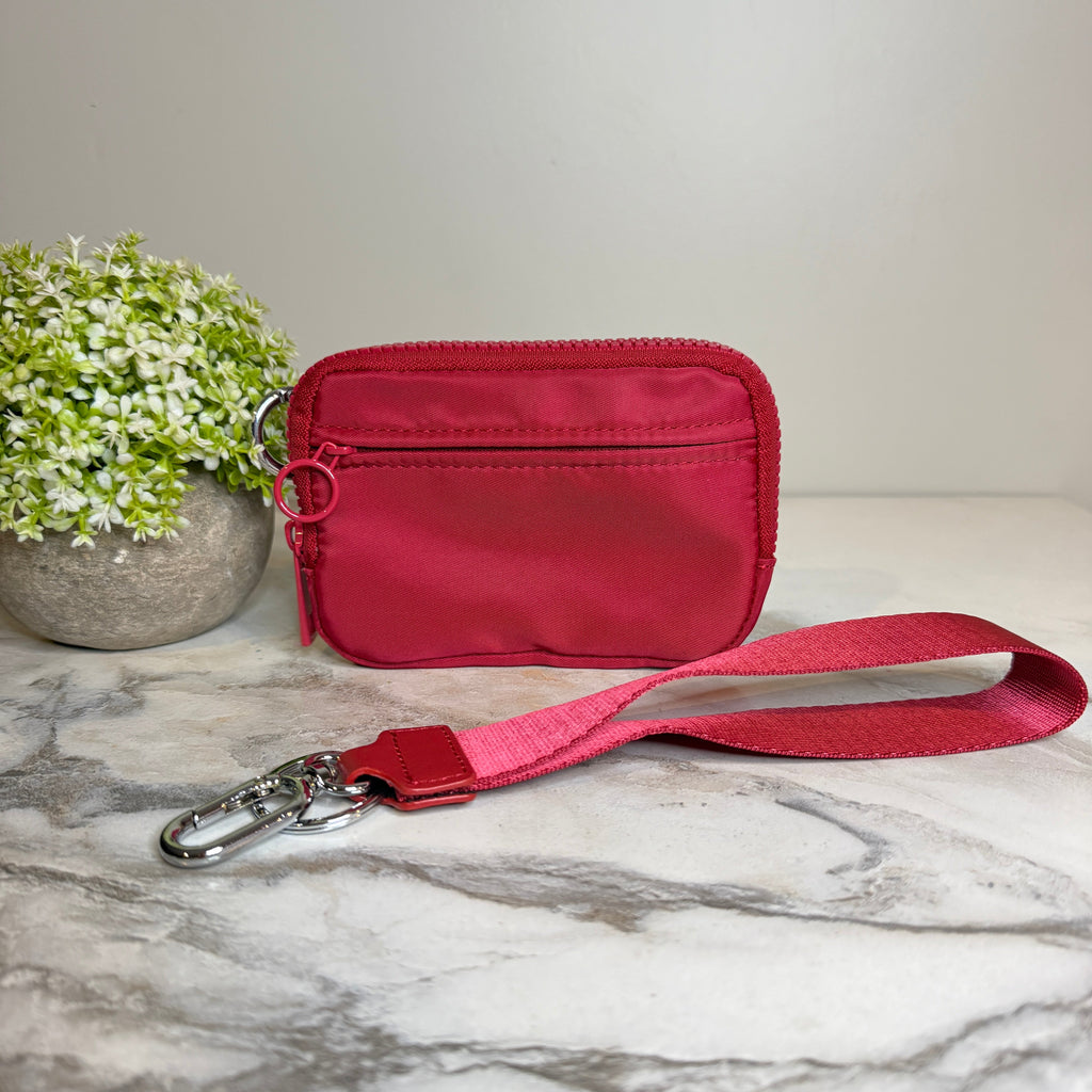 Rue - Nylon Wristlet Wallet - Burgundy