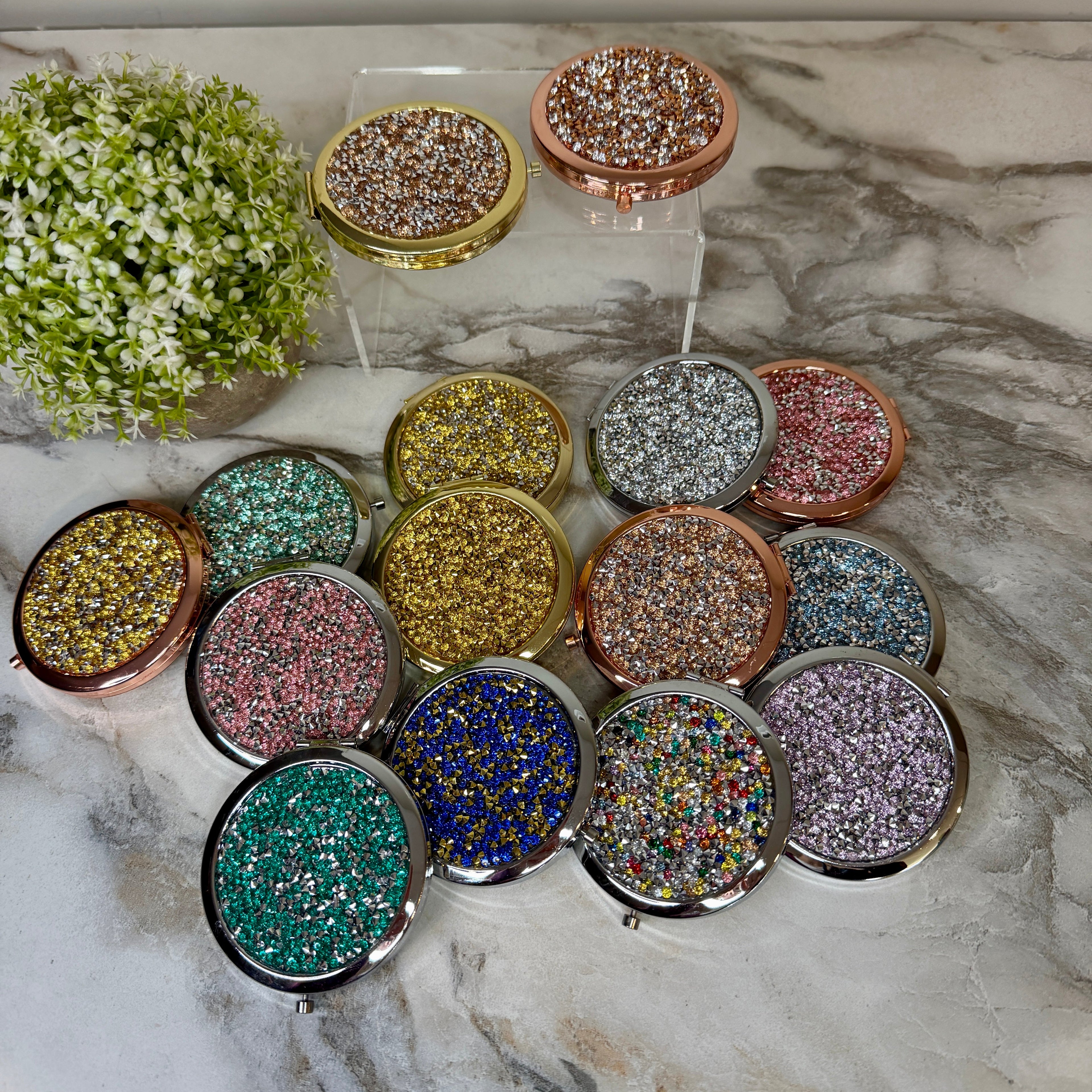 Compact Mirror - Metal Gems