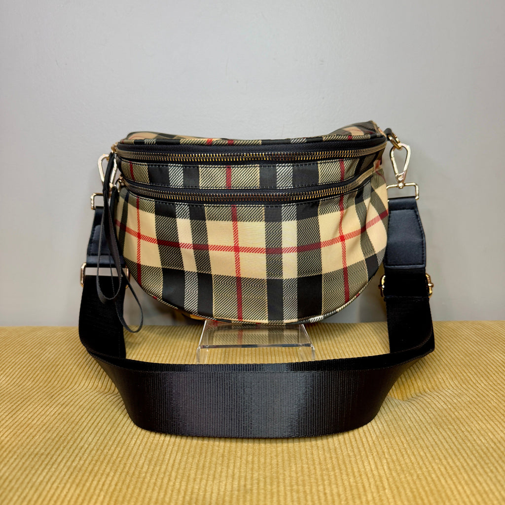 The Roni Nylon Crossbody - Famous Plaid - PREORDER
