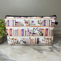Pouch - Book Bookshelf White Lavender