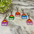 Keychain - Clear Dumpster Fire Mix