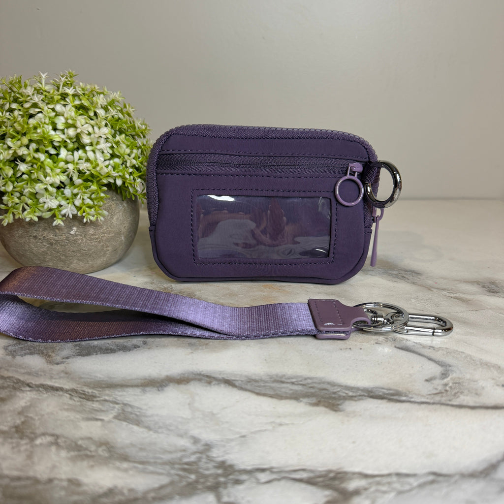 Rue - Nylon Wristlet Wallet - Plum