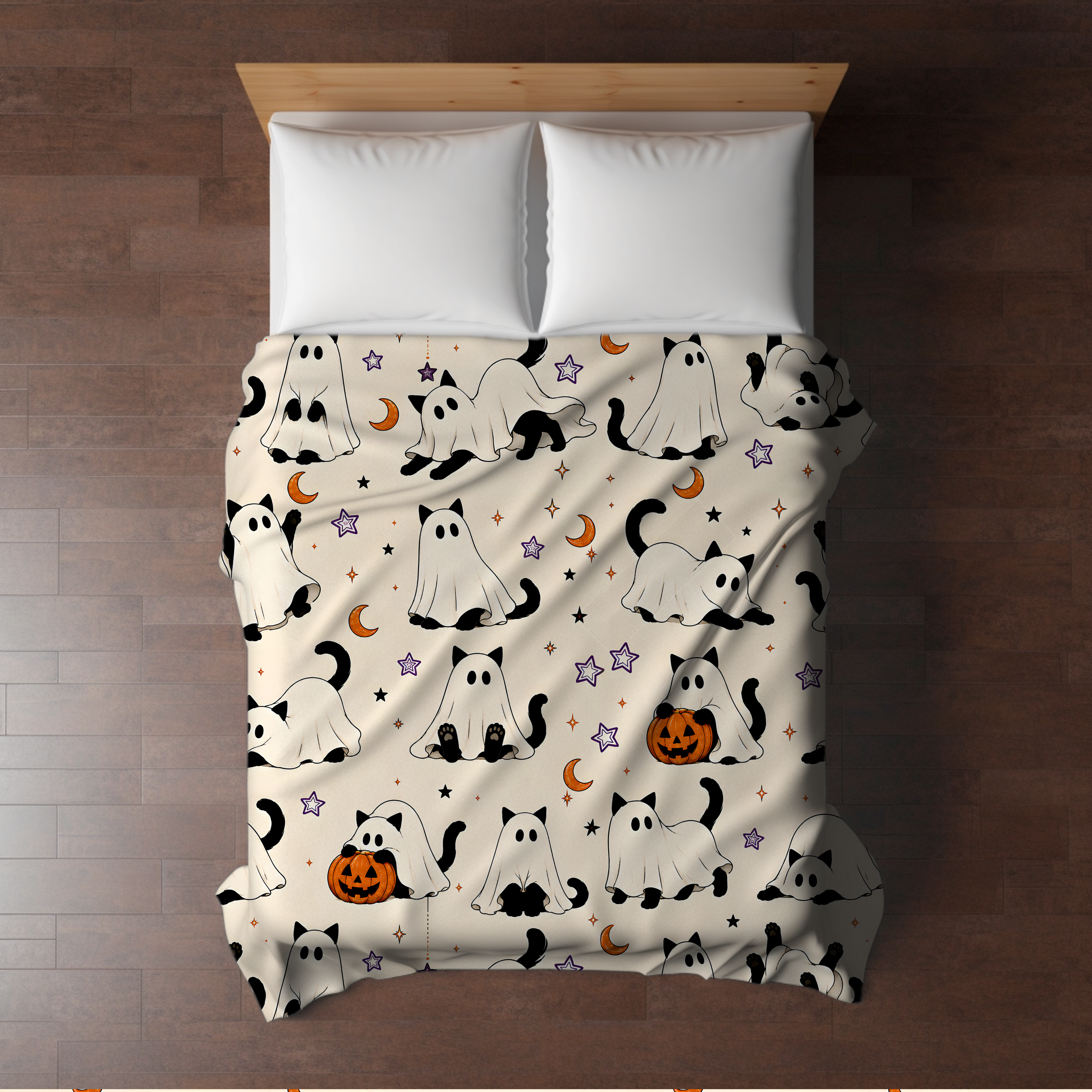 Blanket Halloween #4 - Ghost Cats - PREORDER ends 7/25
