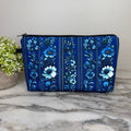 Pouch - Floral Blue Stripe
