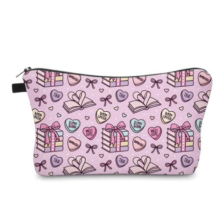 Pouch - Book Heart Romance TBR, Pink