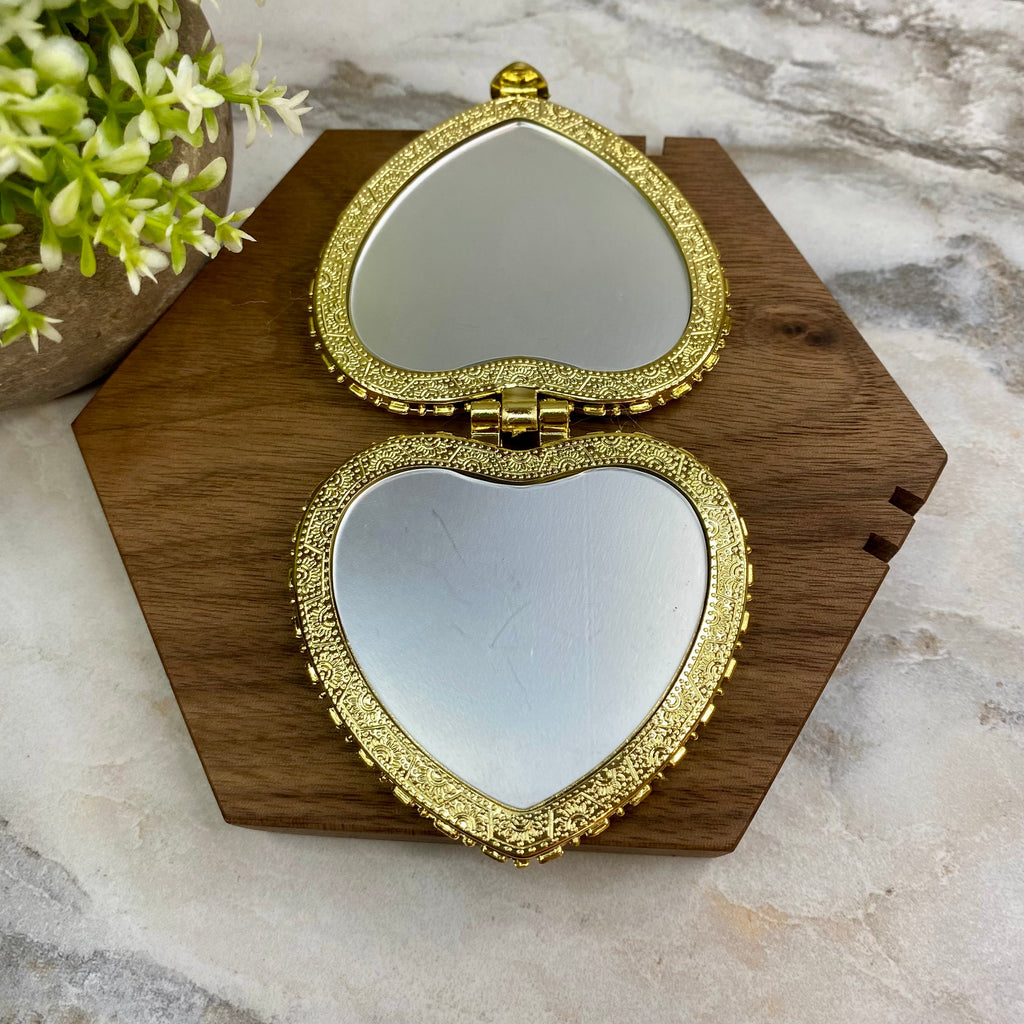 Compact Mirror - Pink Floral (by shape)