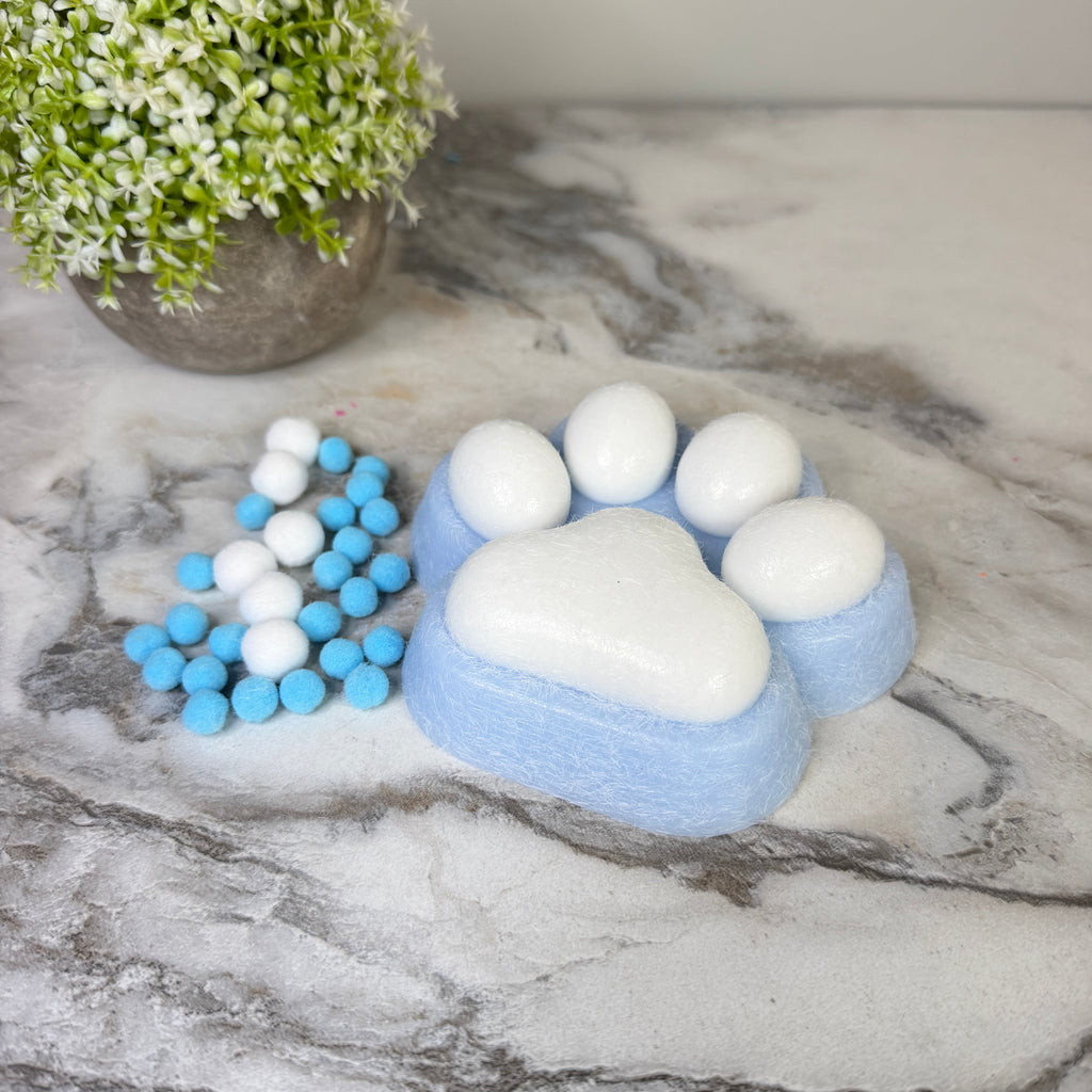 Squishy Toy - Giant Paw Taba - Blue White