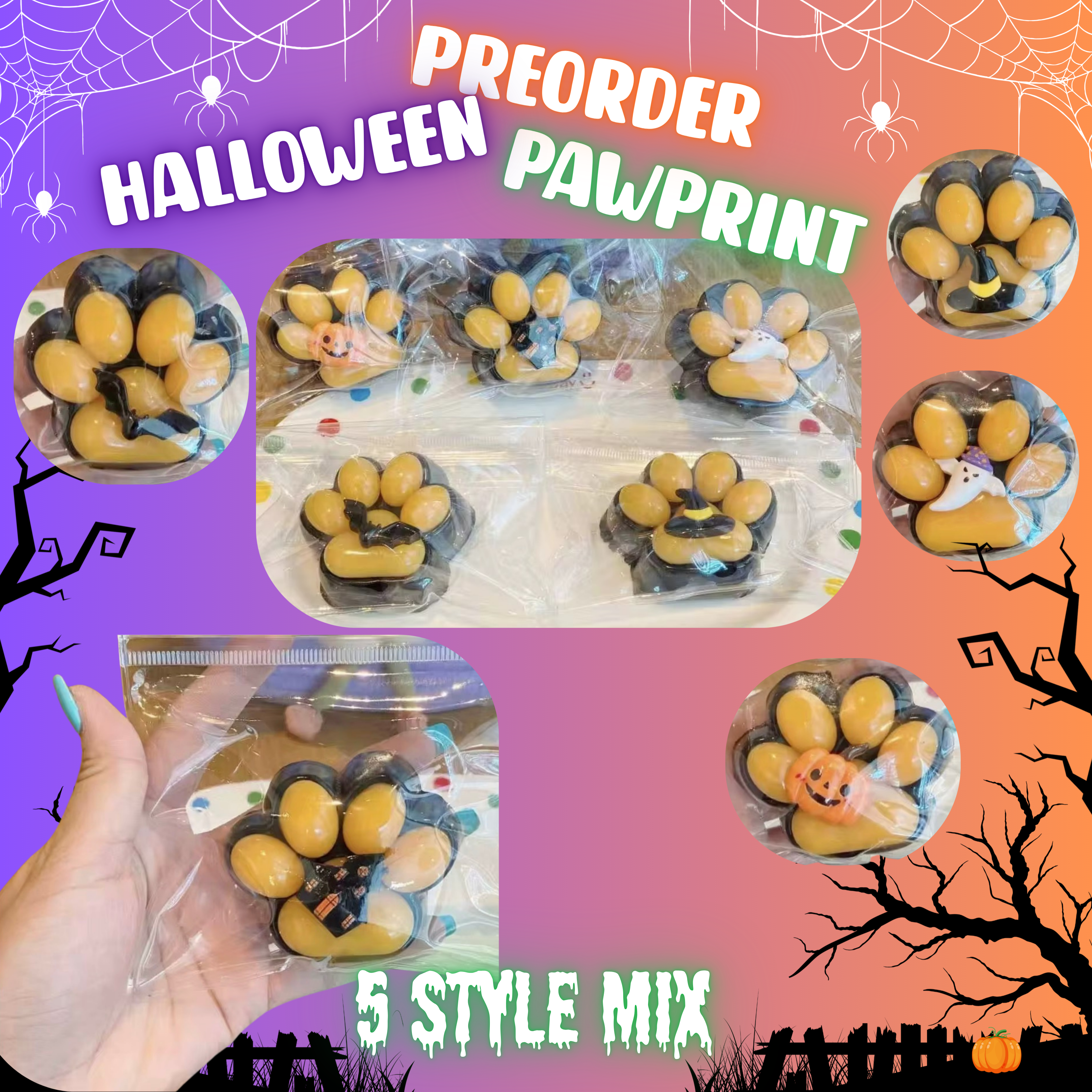 Squishy Toy - Halloween Taba Paw - PREORDER ends 7/12