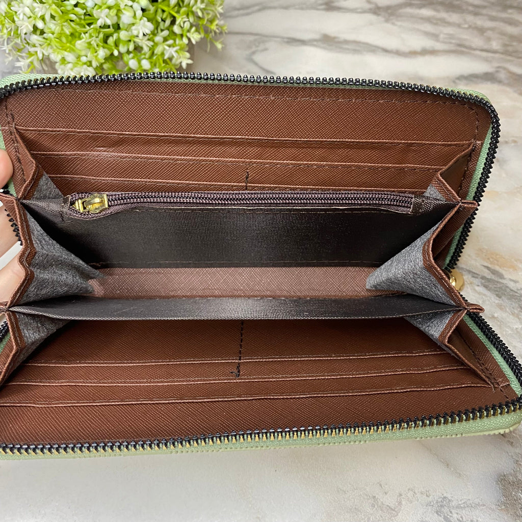 Wallet - Faux Leather - Checkered