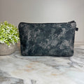 Pouch - Solid, Dark Grey Black Acid Wash