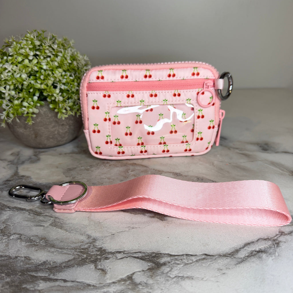 Rue - Nylon Wristlet Wallet - Pink Cherry