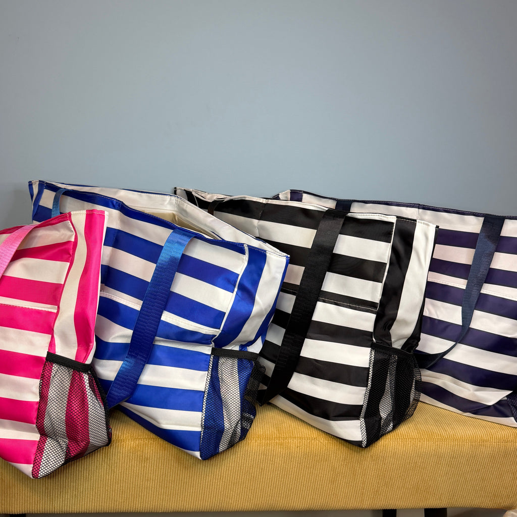 Tote Bag - Summer Stripes - Dark Blue