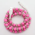 Charging Charger Cord - Beaded - Clear Design