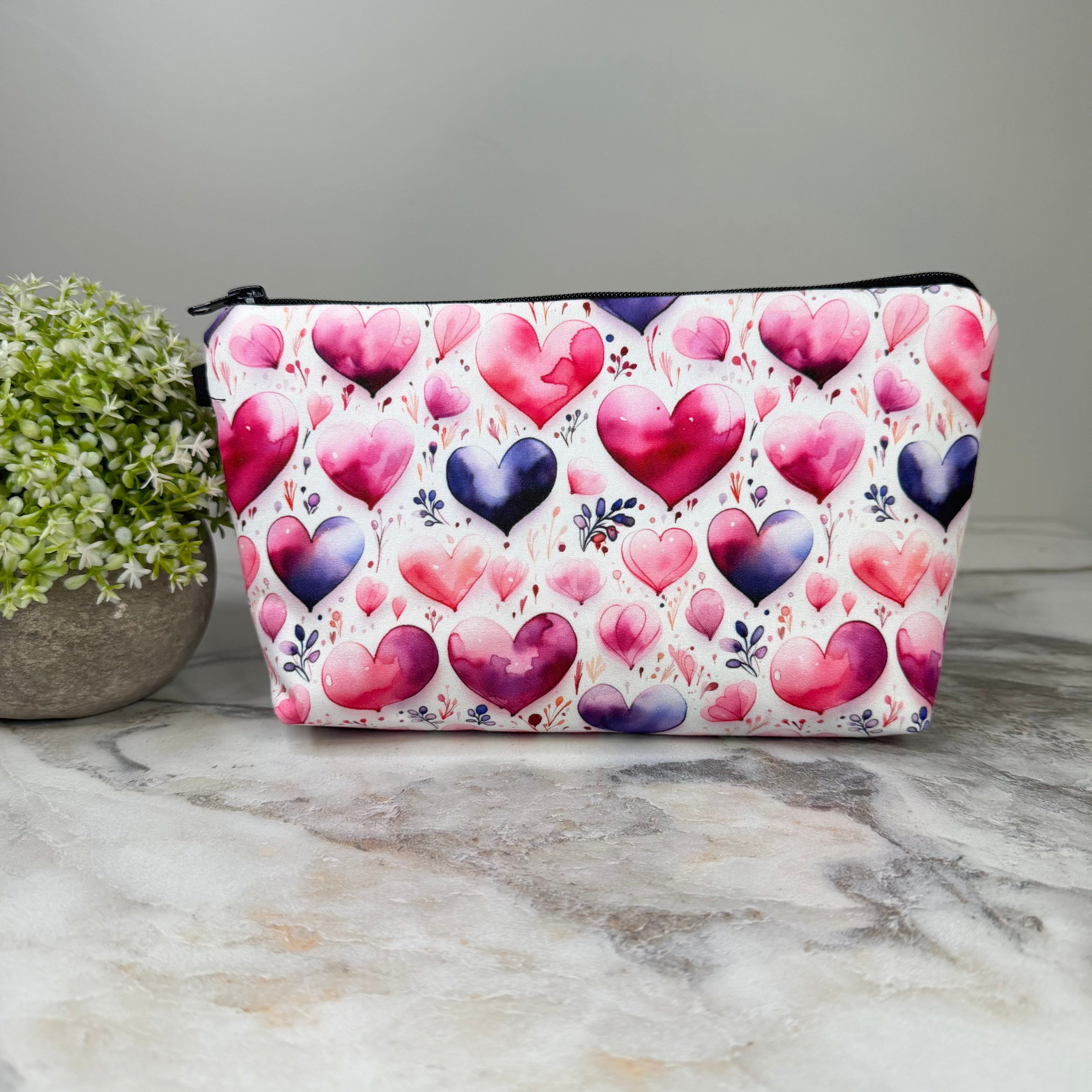 Pouch - Heart, Watercolor