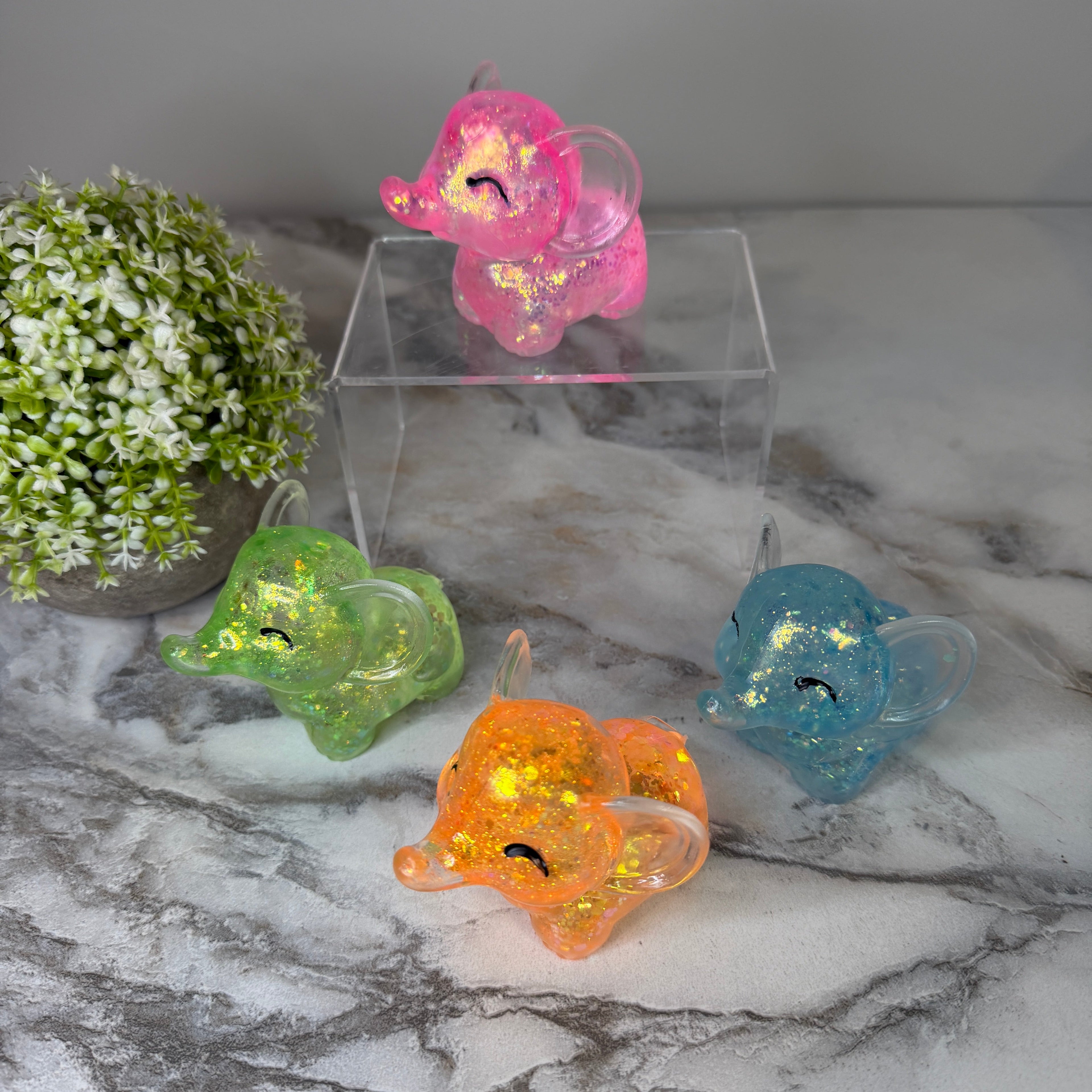 Squishy Toy - Elephant Glitter