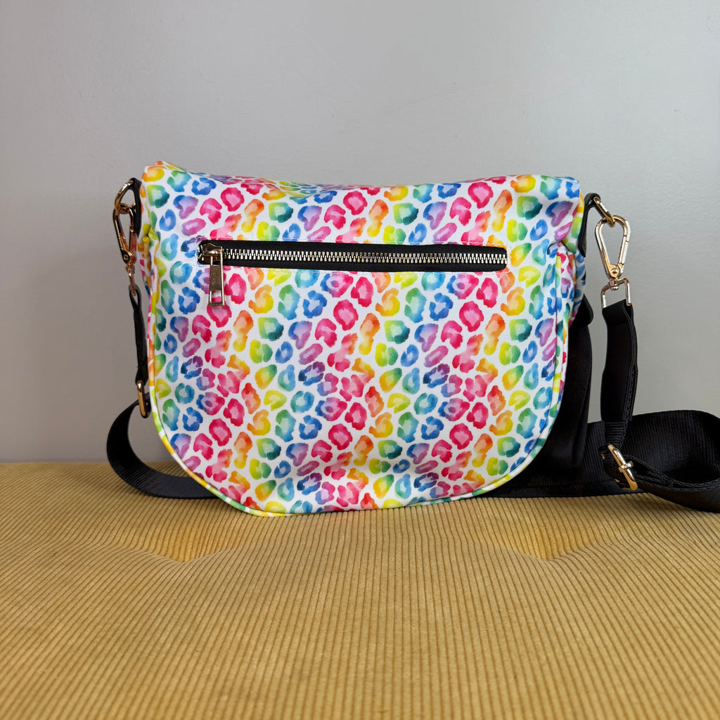 The Roni Nylon Crossbody - Lighter Rainbow Animal