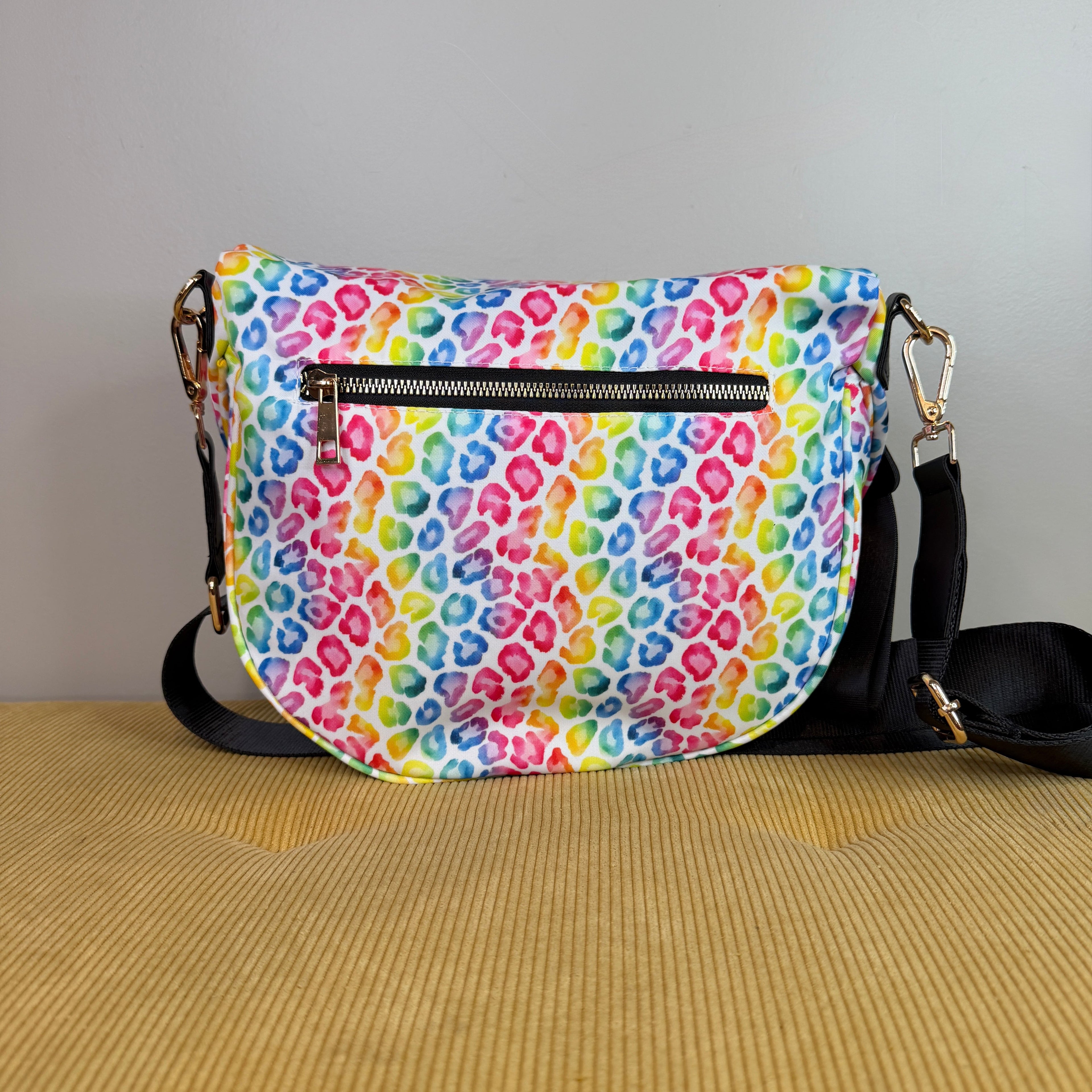 The Roni Nylon Crossbody - Lighter Rainbow Animal