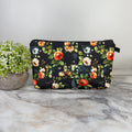 Pouch - Floral on Black