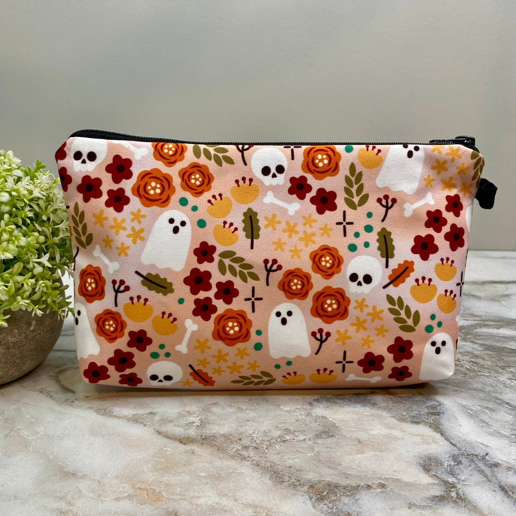Pouch - Halloween Fall, Floral Ghost