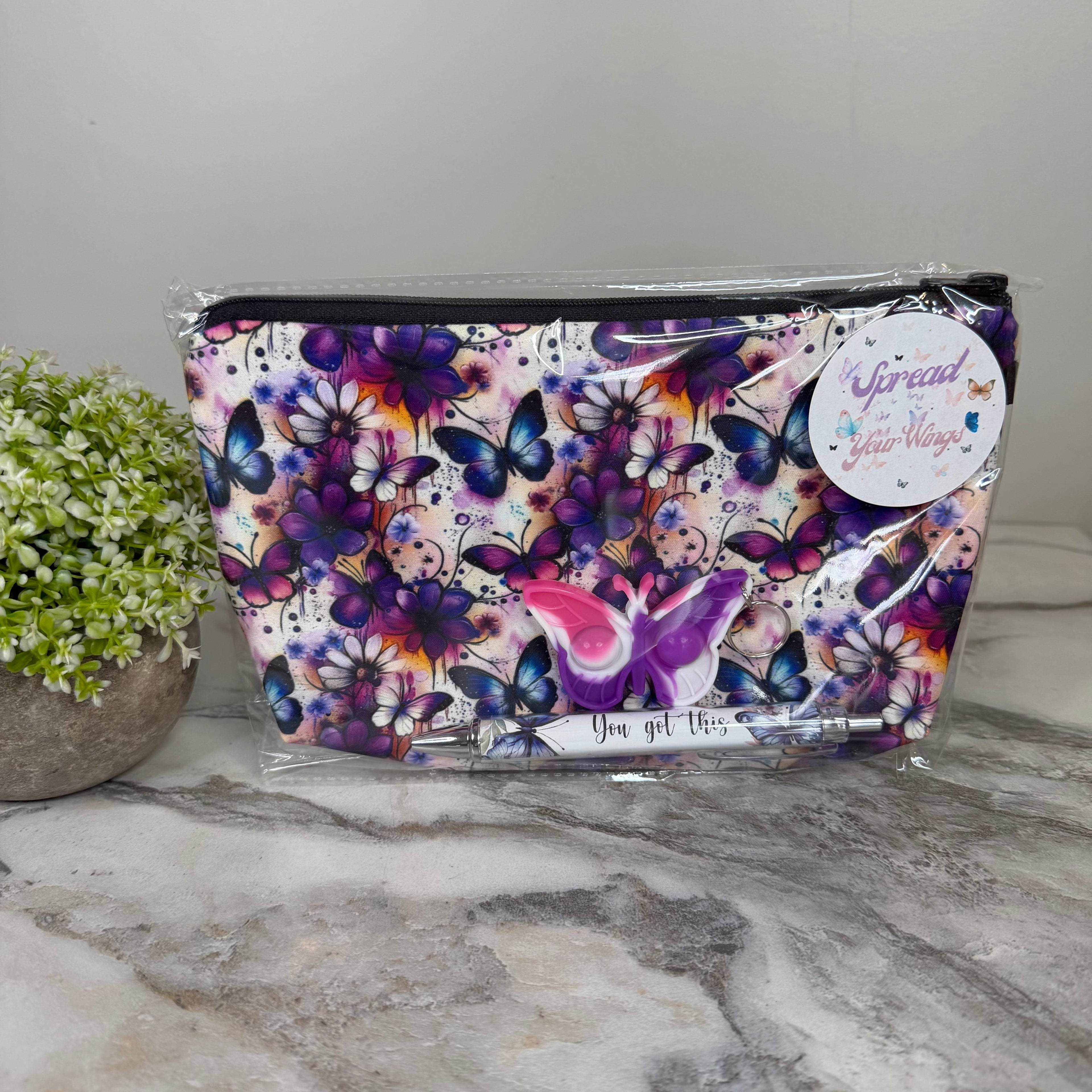 Bundled Set - Butterfly Purple Floral