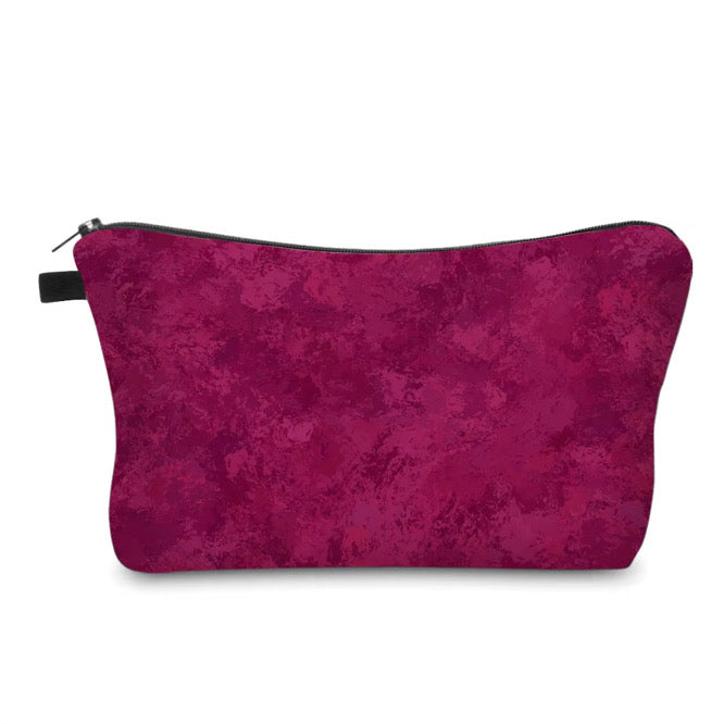Pouch - Solid, Maroon Acid Wash