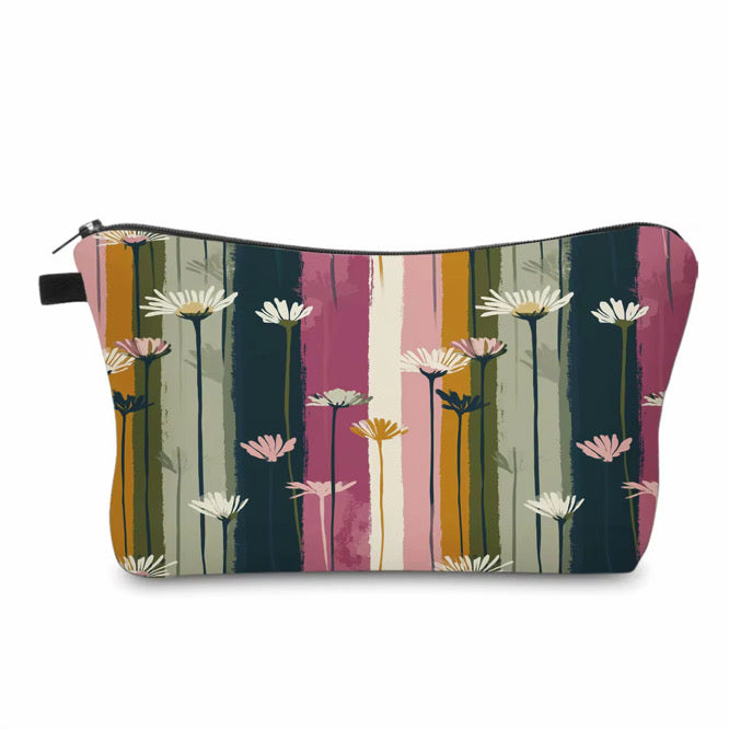 Pouch - Floral Daisy Stripe