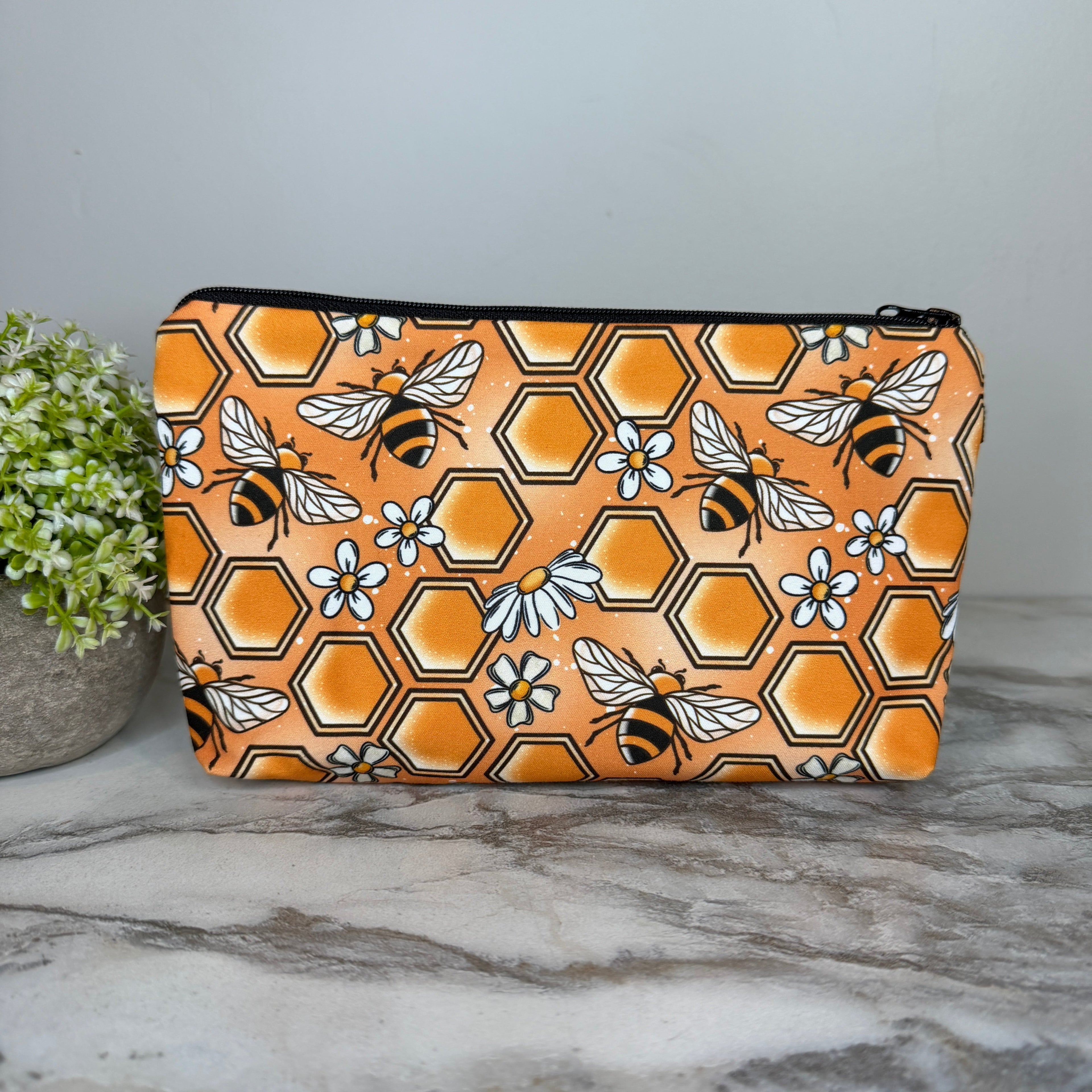 Pouch - Bee Orange Honeycomb