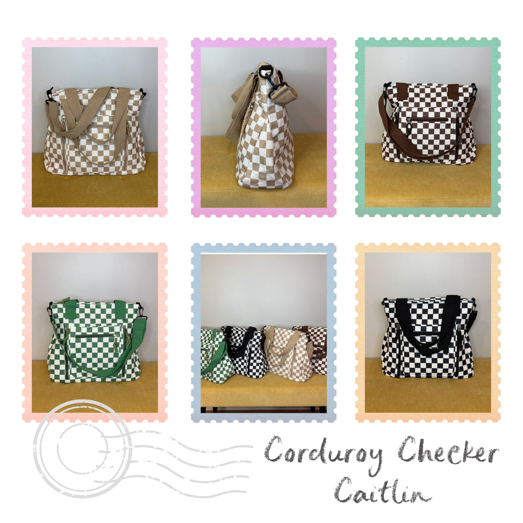 Caitlin Handbag - Corduroy Checker