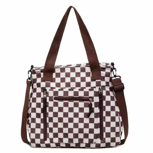 Caitlin Handbag - Corduroy Checker