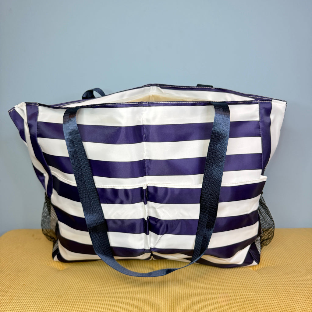 Tote Bag - Summer Stripes - Dark Blue
