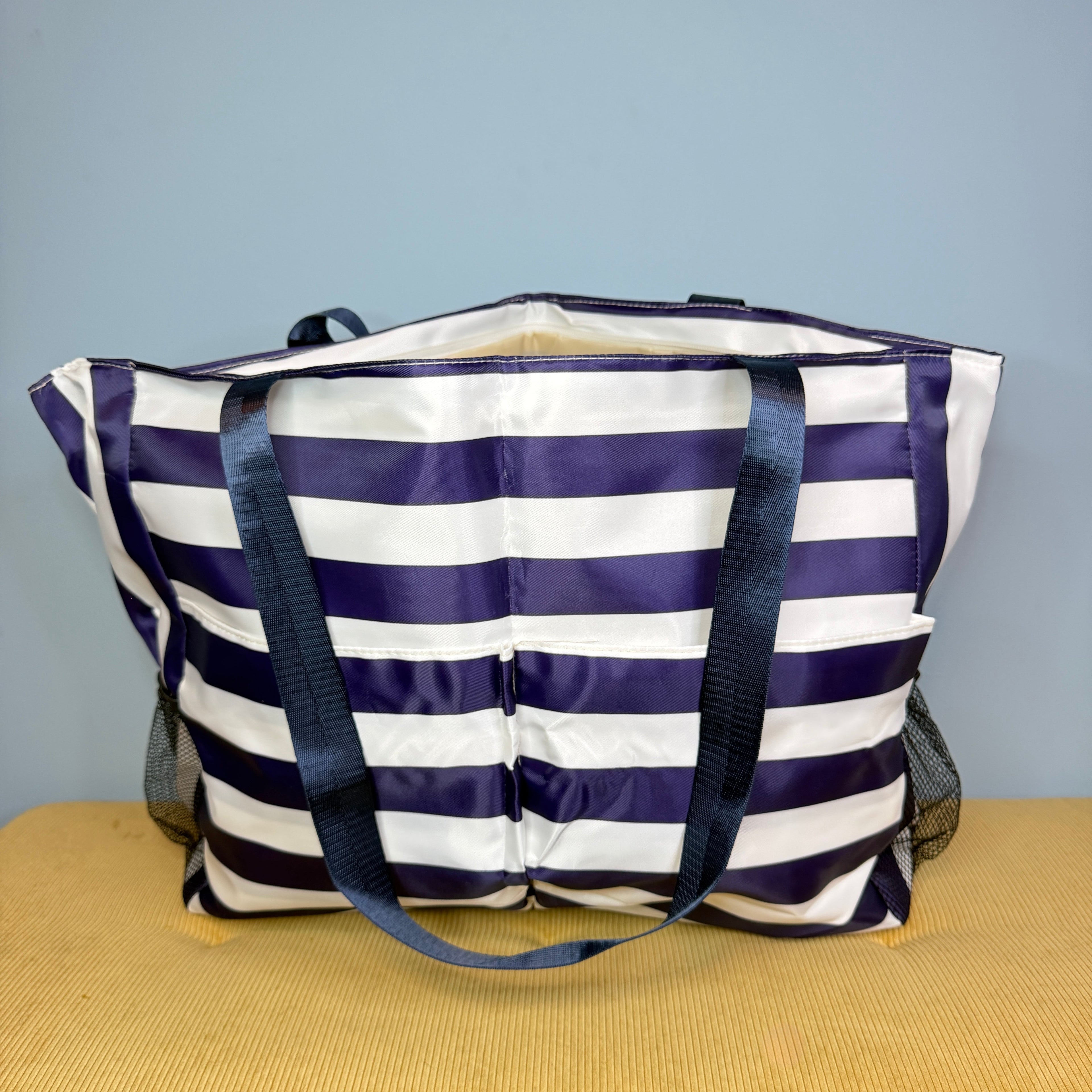 Tote Bag - Summer Stripes - Dark Blue