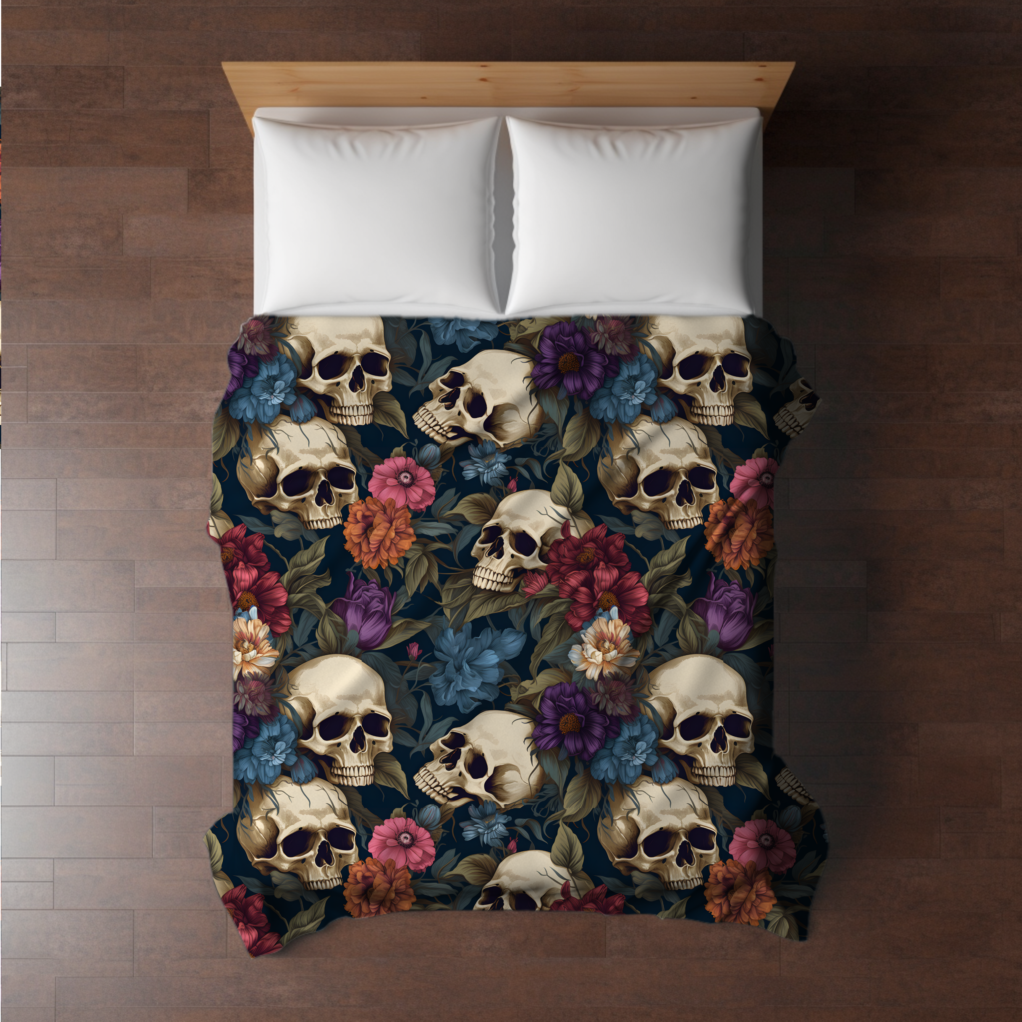Blanket Halloween #9 - Floral Skull - PREORDER ends 7/25