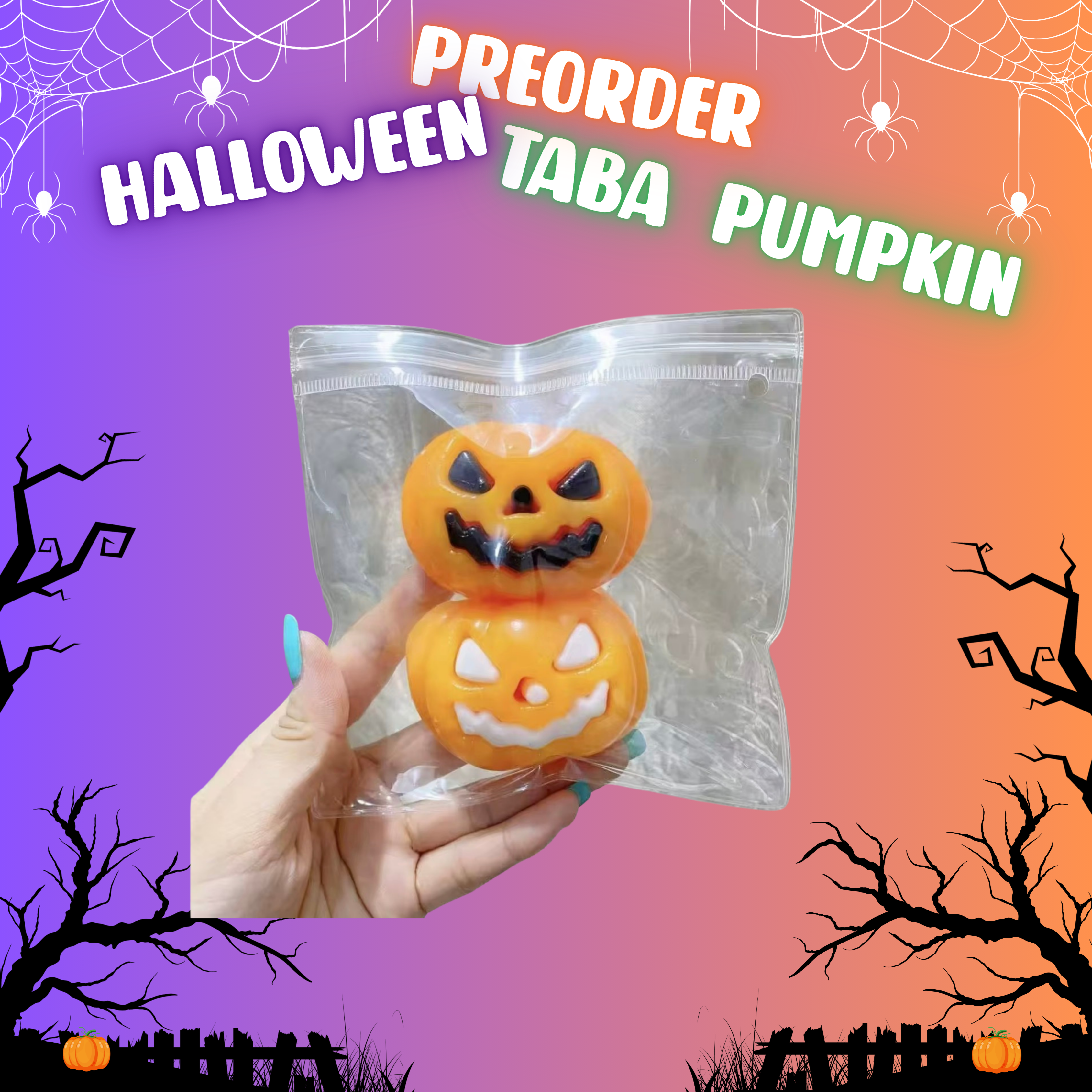 Squishy Toy - Halloween Taba Pumpkin - PREORDER ends 7/12