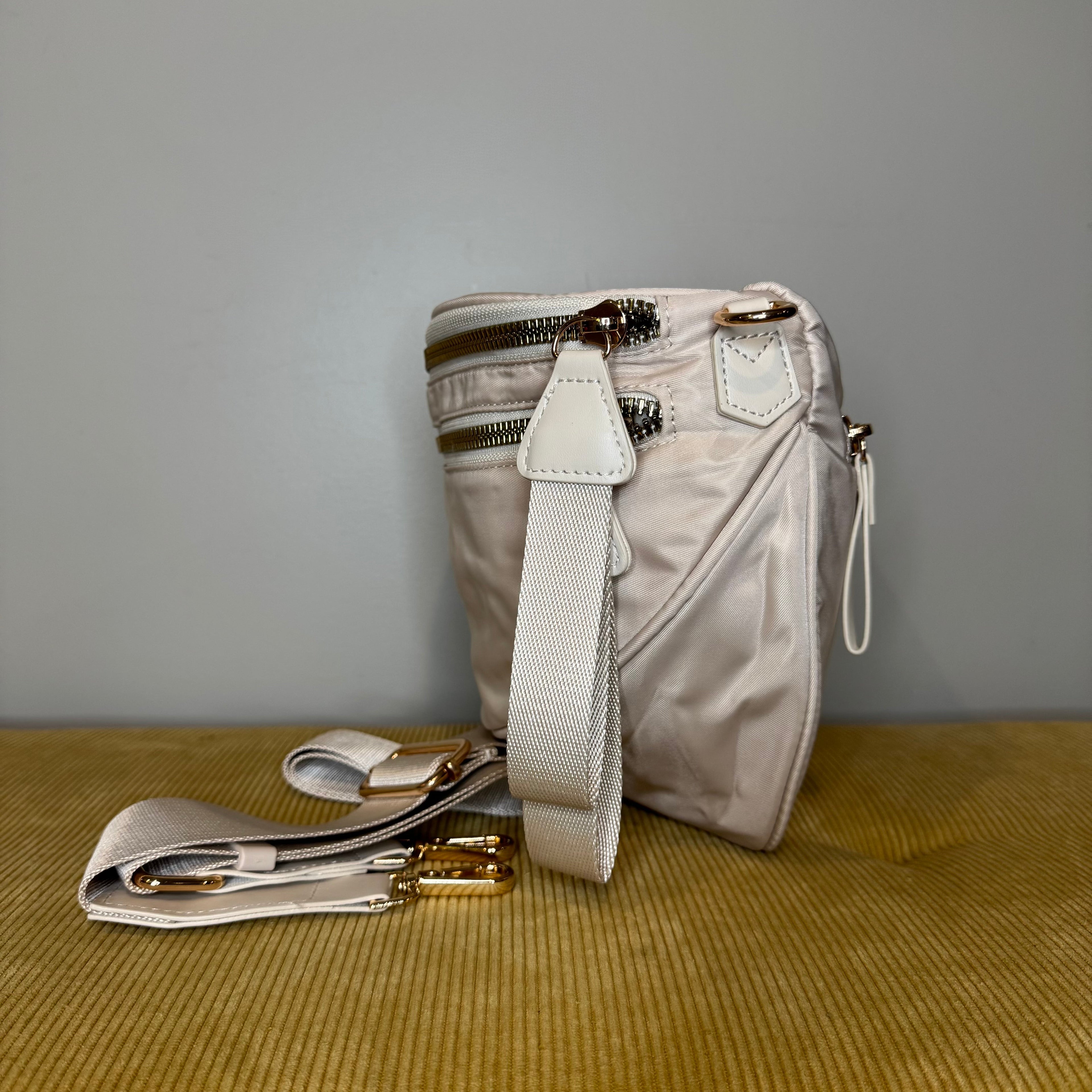 The Roni Nylon Crossbody - Solid Beige