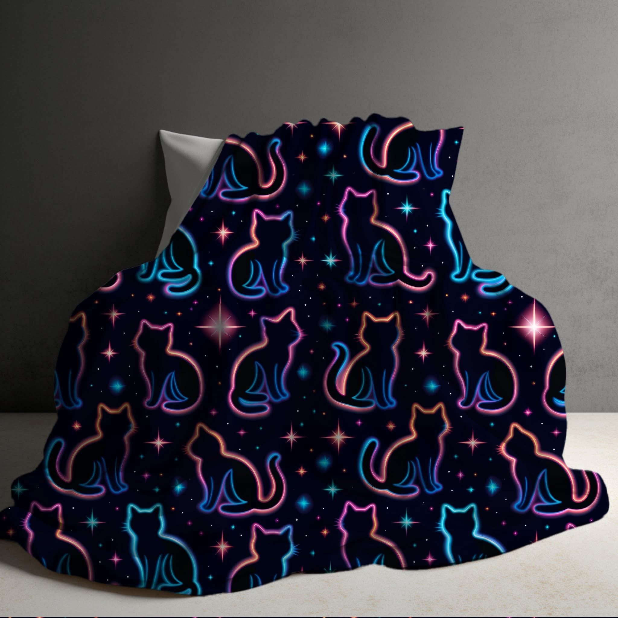Blanket Halloween #28 - Neon Cats - PREORDER ends 7/25