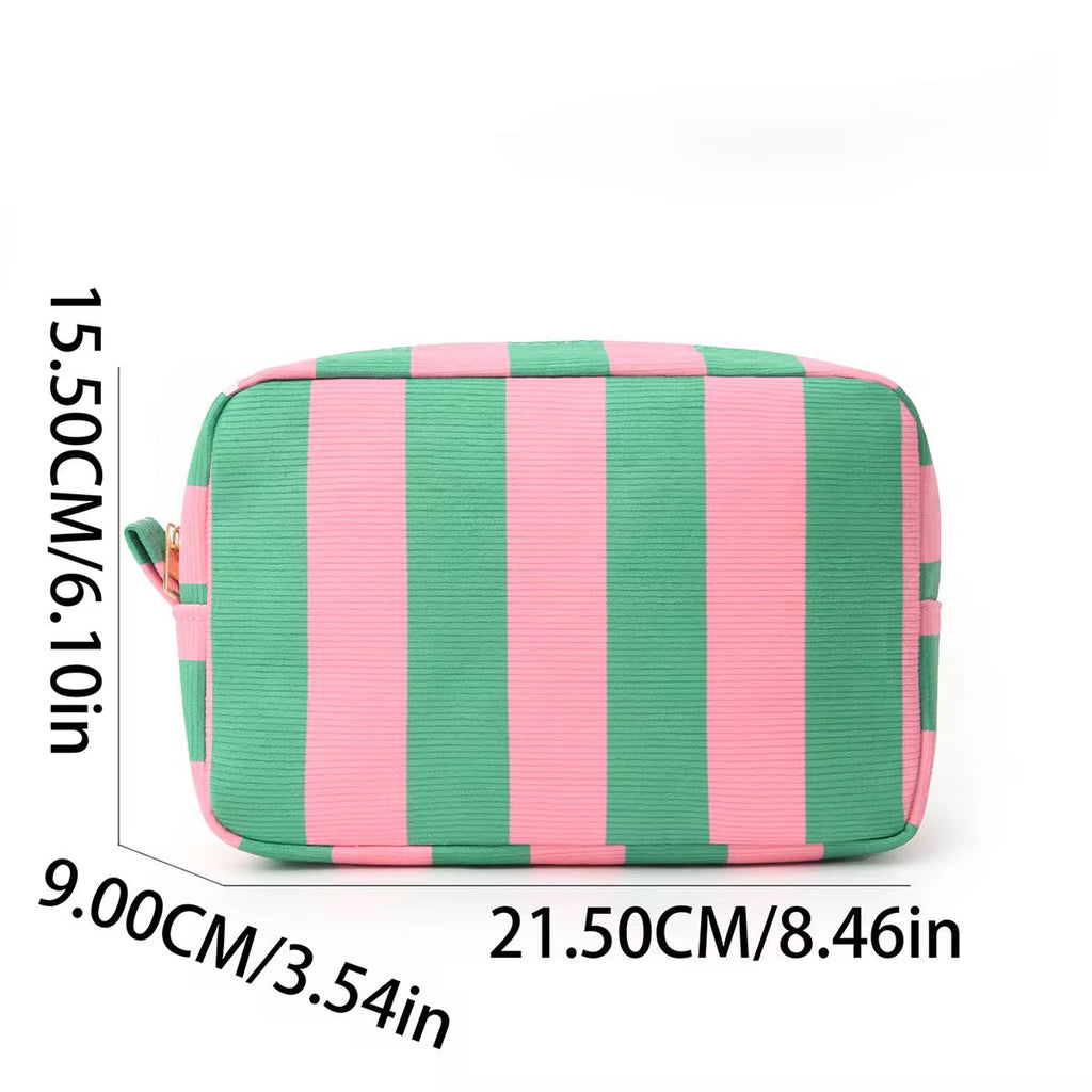 Canvas Stripe Travel Pouch