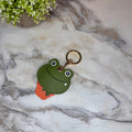 Keychain - Faux Leather - Frog Ice Cream