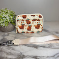 Rue - Nylon Wristlet Wallet - Beige Highland Cow