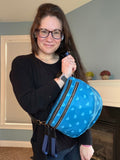 The Roni Nylon Crossbody - Dark Blue Hearts