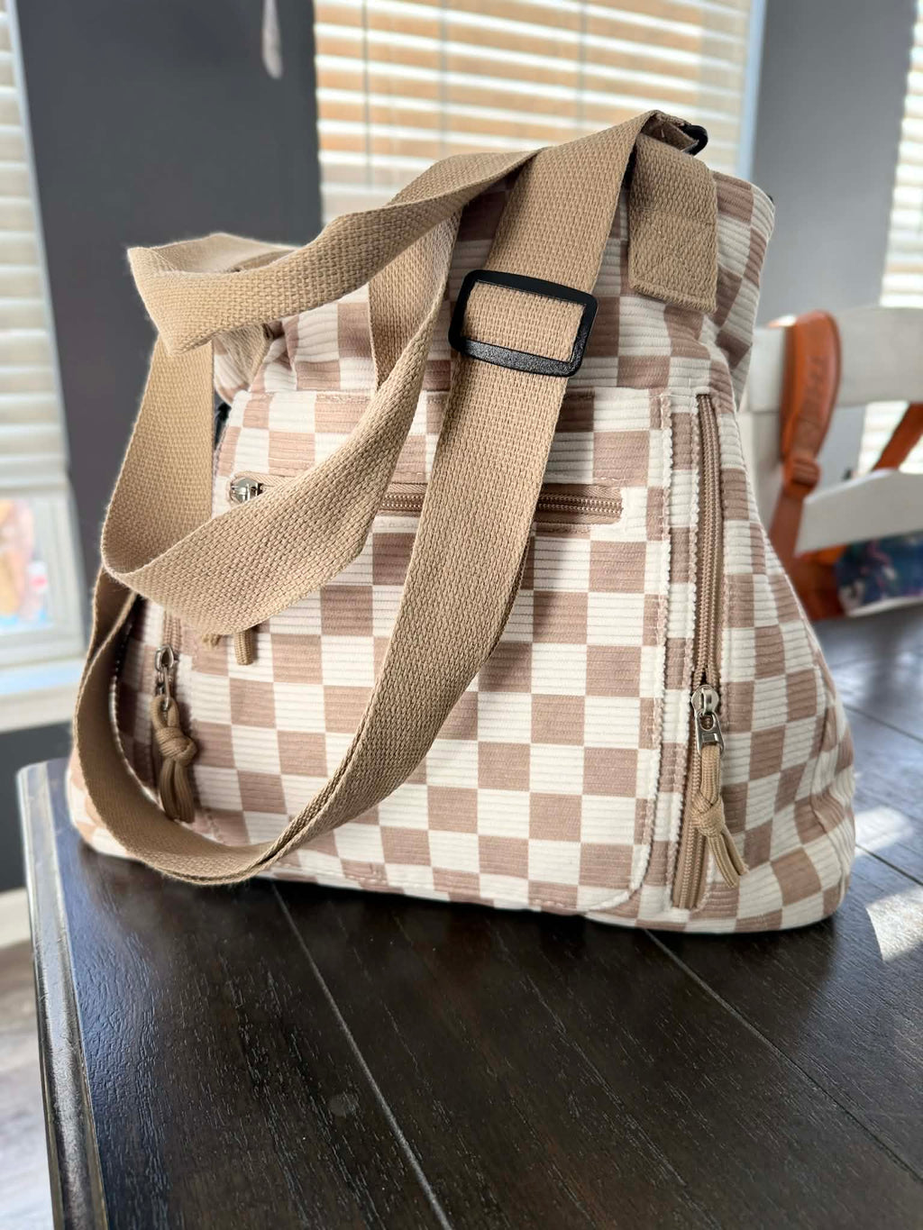 Caitlin Handbag - Corduroy Checker